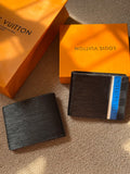 Louis Vuitton Multiple Wallet Epi Leather & Damier Graphite Patchwork (Black/Blue/White)