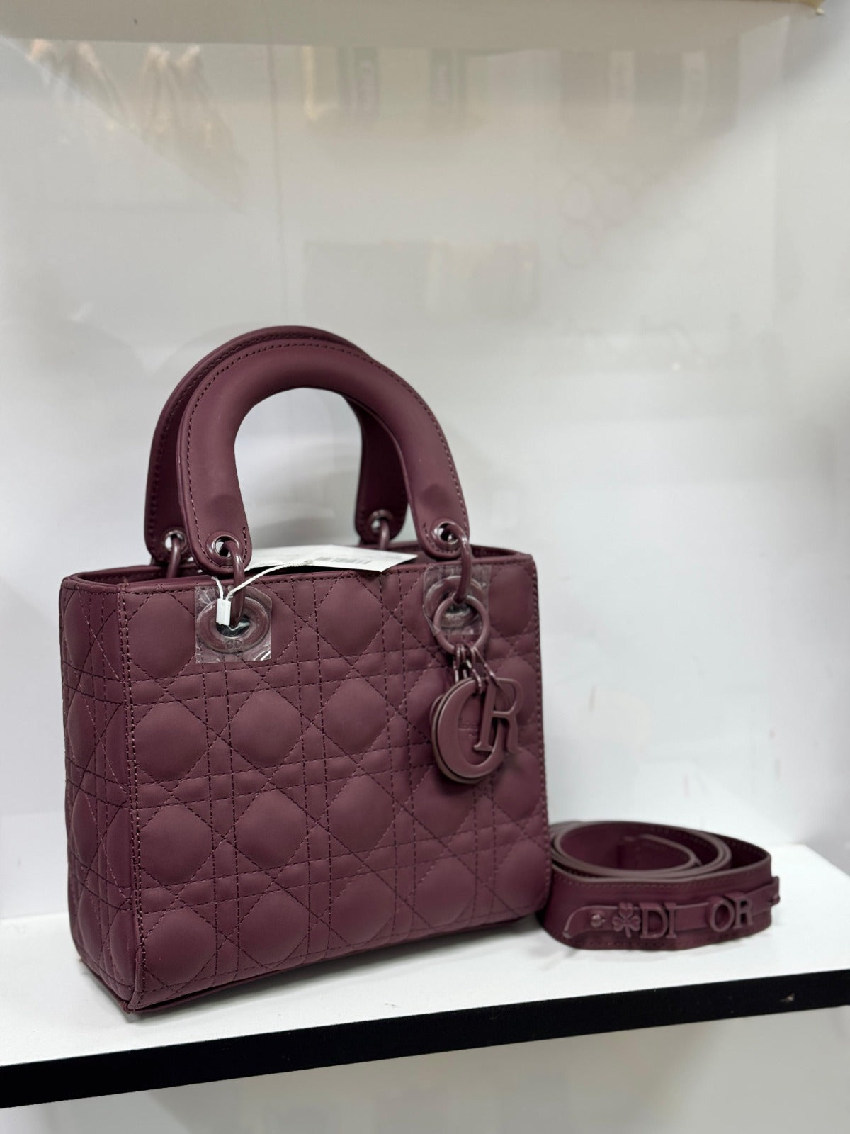 Lady Dior My ABCDior Bag (Ultra Matte Amaranth / Burgundy)