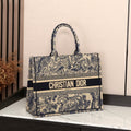 Dior Book Tote (Blue Toile de Jouy Embroidery)