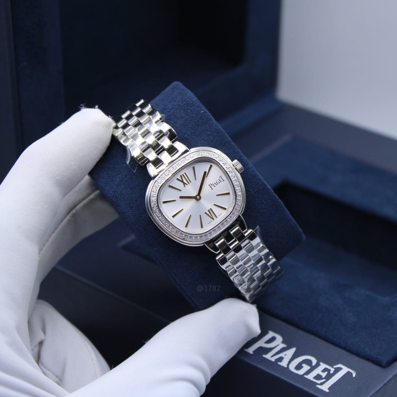 Piaget Traditional Watch / Piaget Protocole Diamond Cushion Watch (Silver / White Gold)