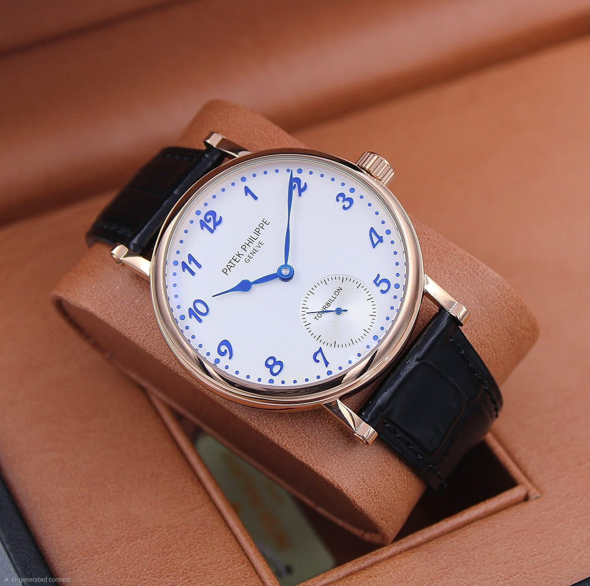 Patek Philippe Calatrava Small Seconds (Rose Gold / White Dial / Blue Numerals)
