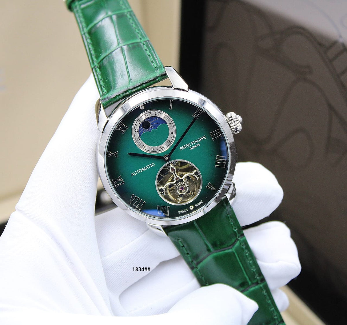 Patek Philippe Complications Sun & Moon Open Heart (Emerald Green)