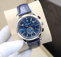 Patek Philippe Complications Annual Calendar Chronograph (Blue Dial / Blue Strap / Silver Case)