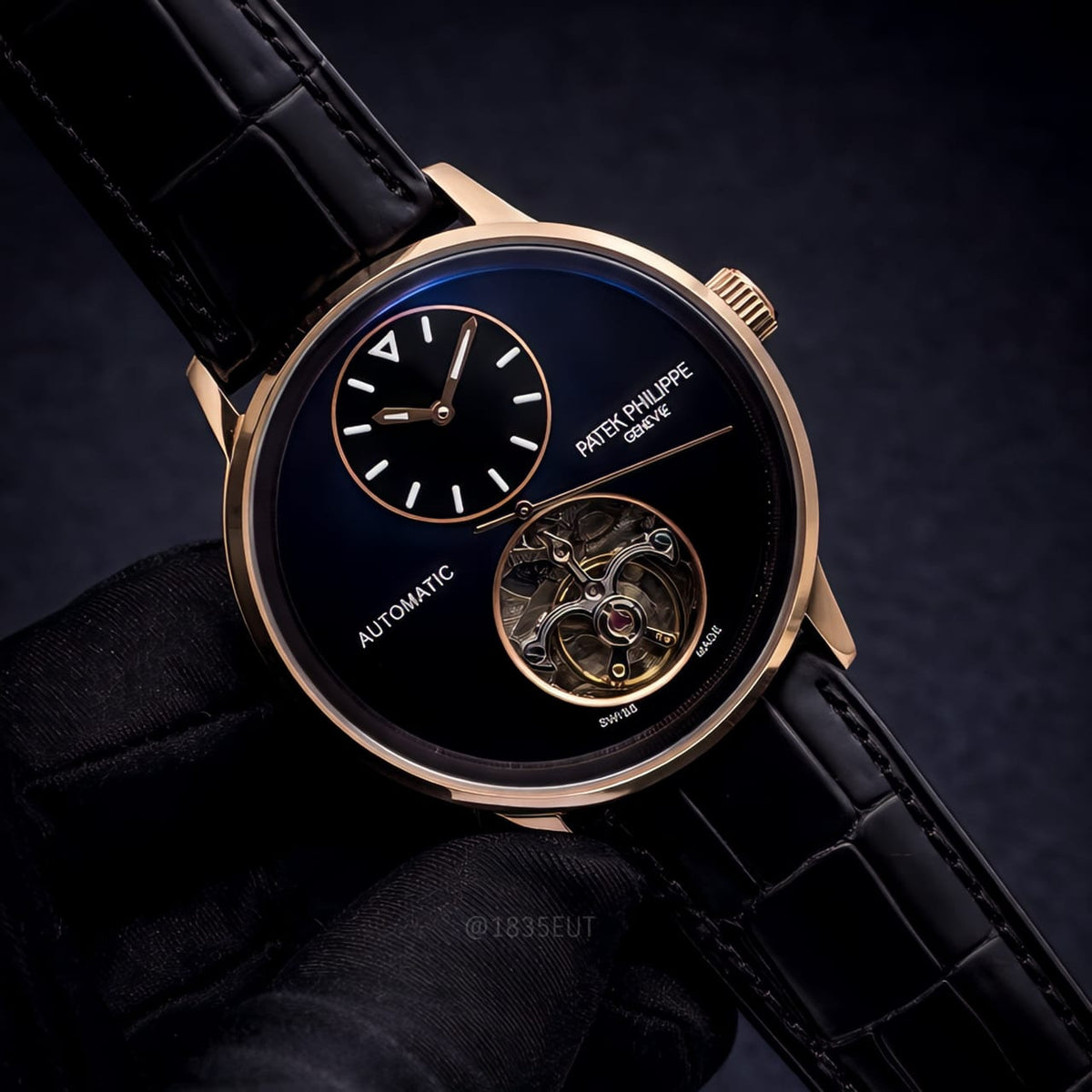 Patek Philippe Complications Regulator Tourbillon (Black Dial / Black Strap)