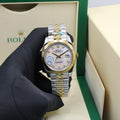 Rolex Datejust 36 (White Mother-of-Pearl Diamond Dial, Two-Tone Oystersteel and Yellow Gold)