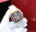 Cartier Santos de Cartier Skeleton (Two-Tone Gold and Steel)