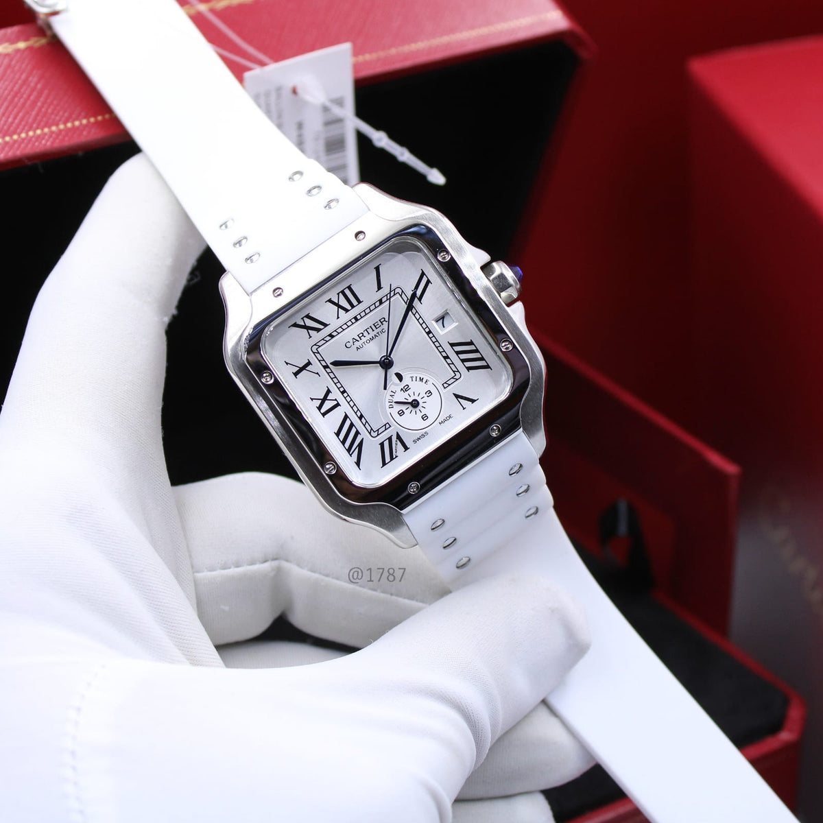 Cartier Santos de Cartier Dual Time (Silver Dial)