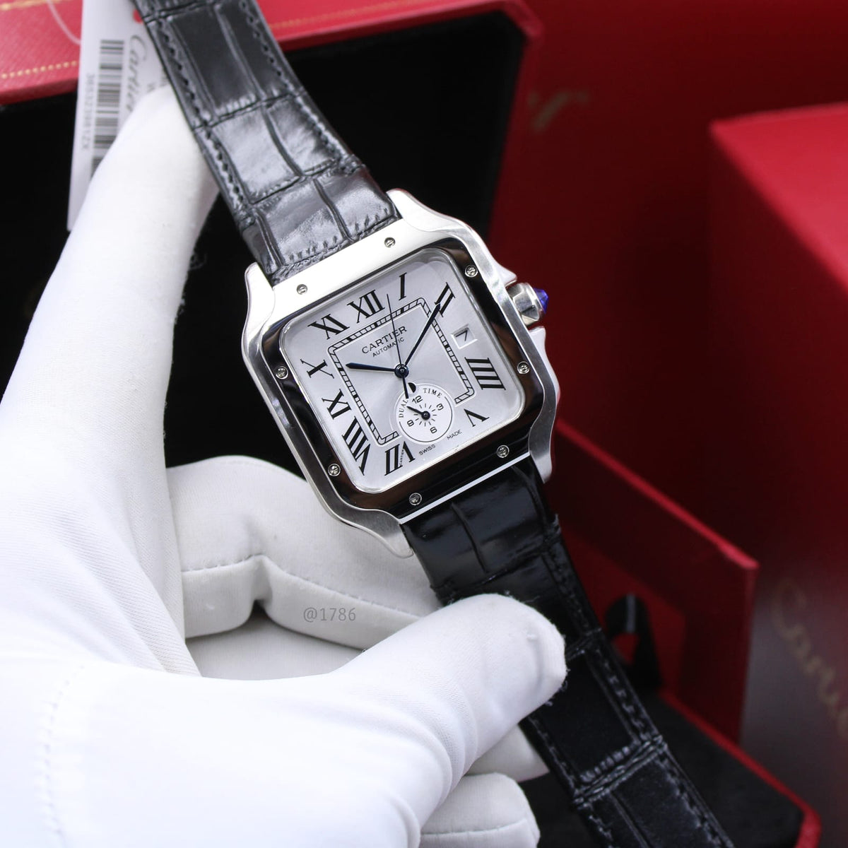 Cartier Santos de Cartier Dual Time (Silver Dial)
