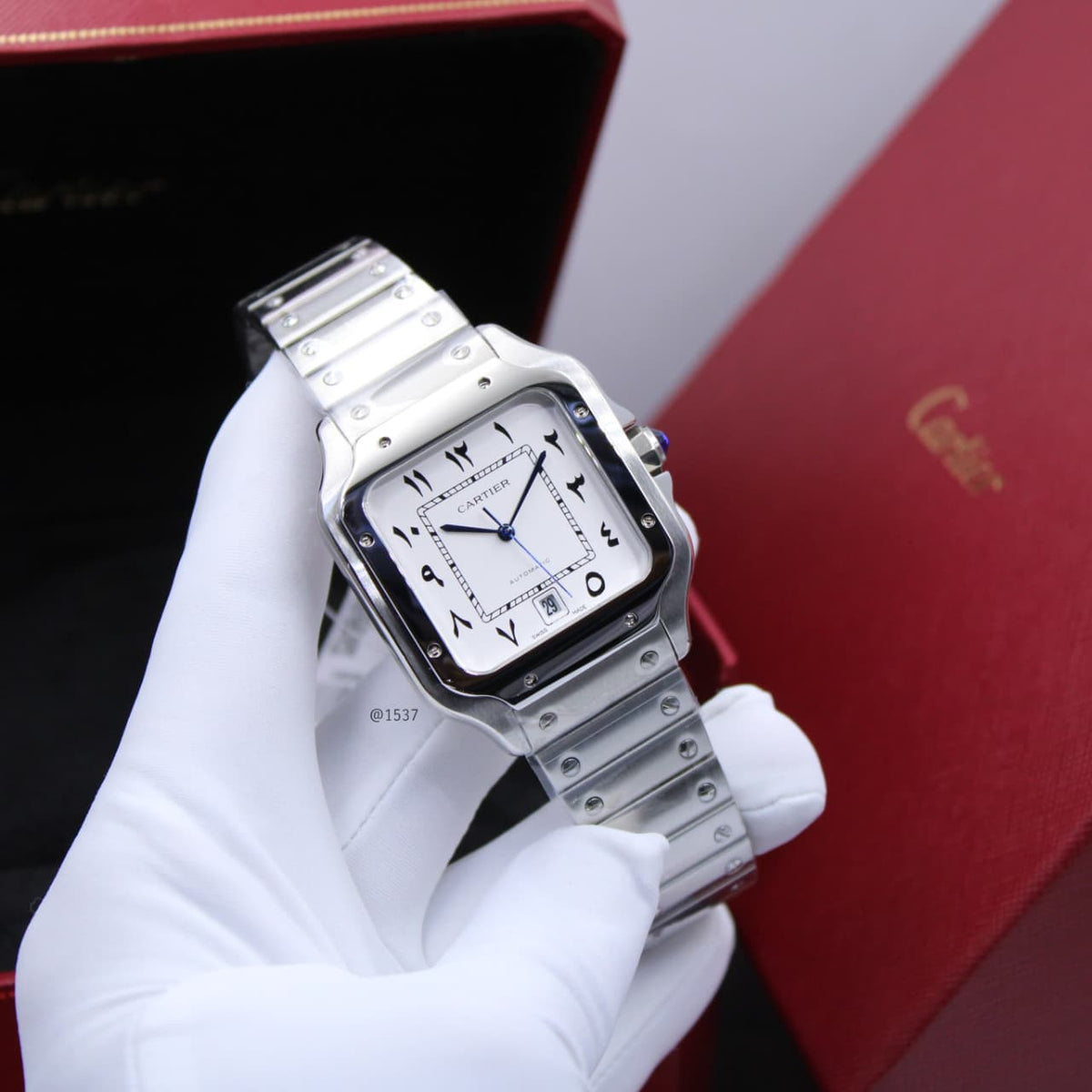 Cartier Santos de Cartier Large Model (White Dial with Arabic-Indic Numerals)