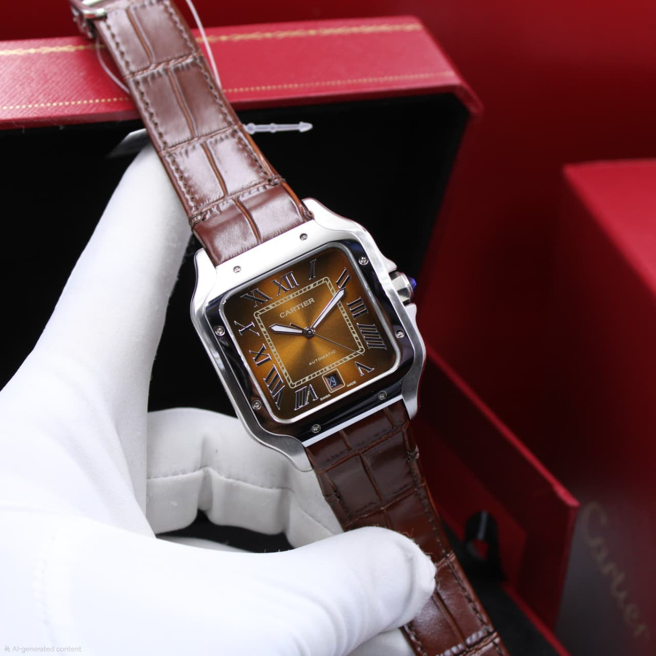 Cartier Santos de Cartier Large Model (Brown Dial)