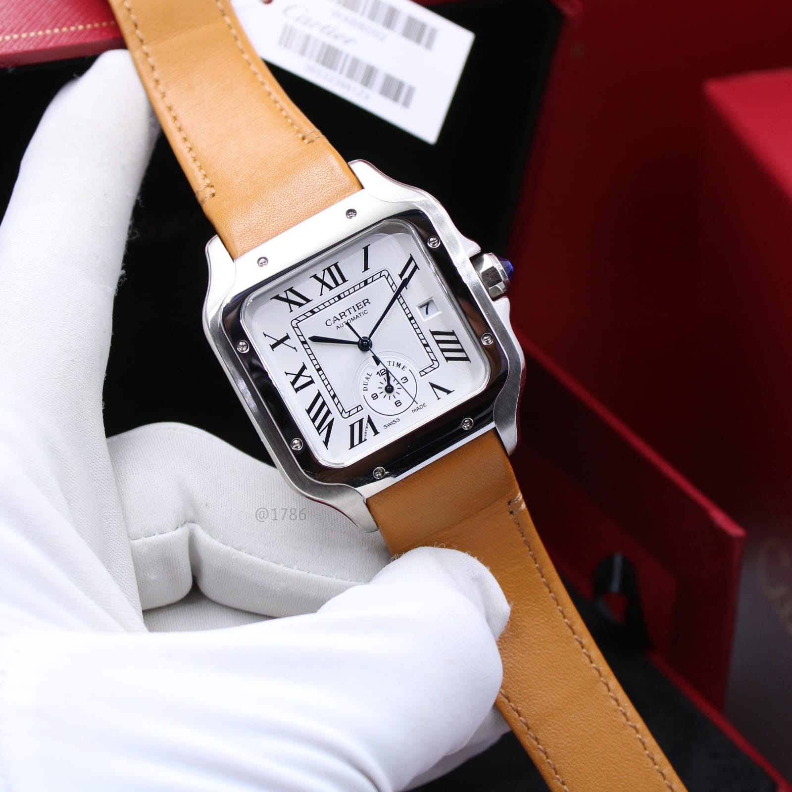 Cartier Santos de Cartier Dual Time (Silver Dial)