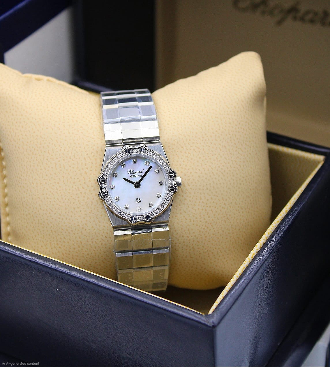 Chopard St. Moritz 24mm (Mother of Pearl Dial with Diamond Bezel & Diamond Hour Markers)