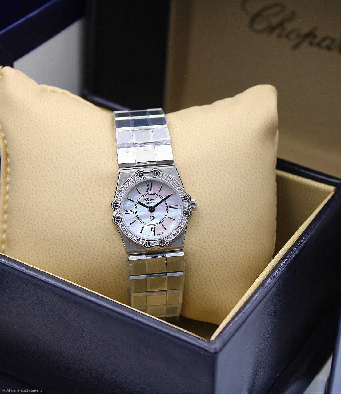 Chopard St. Moritz 24mm (Mother of Pearl Dial with Diamond Bezel & Roman Numerals)