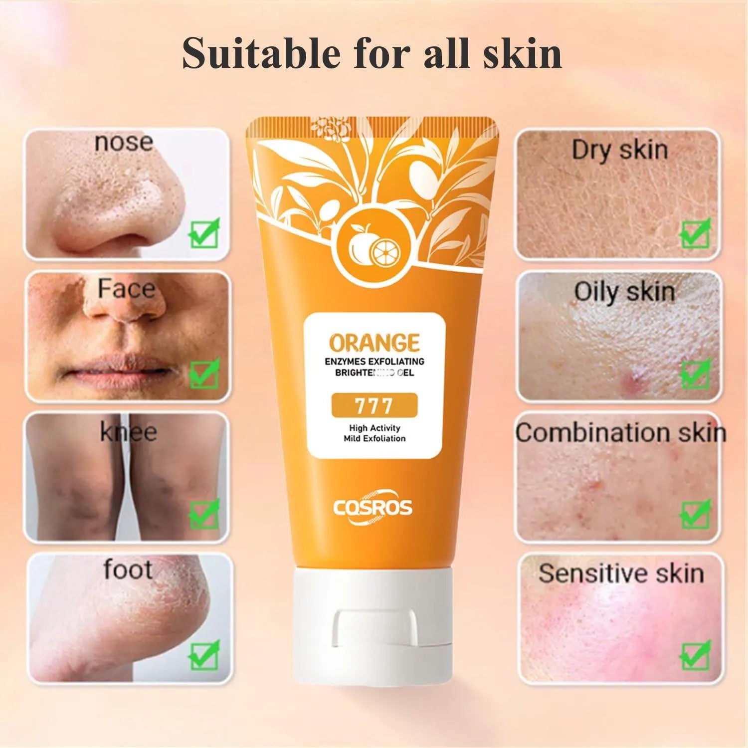 Orange Exfoliating Gel for Face & Body