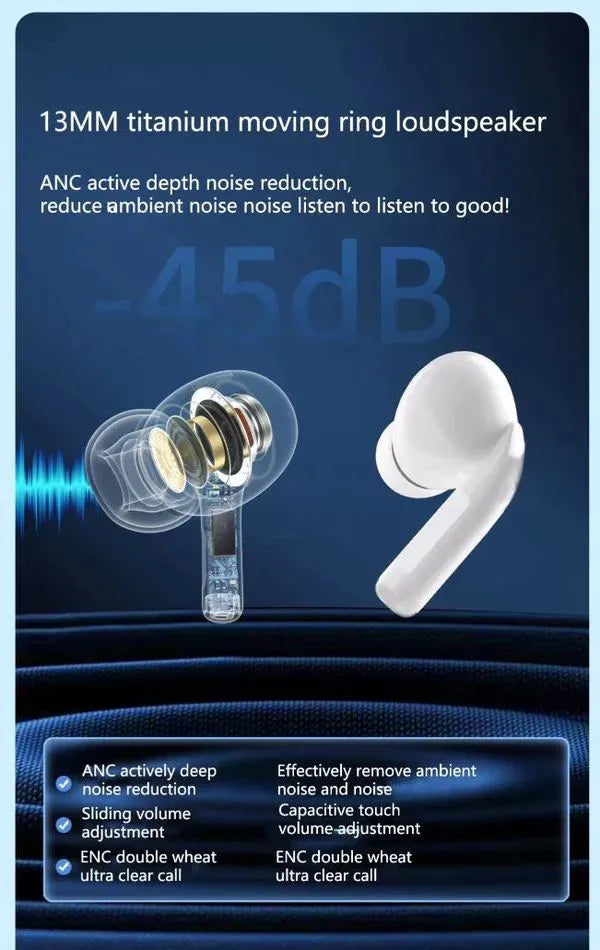 Wireless Bluetooth Earphones with Touch Screen