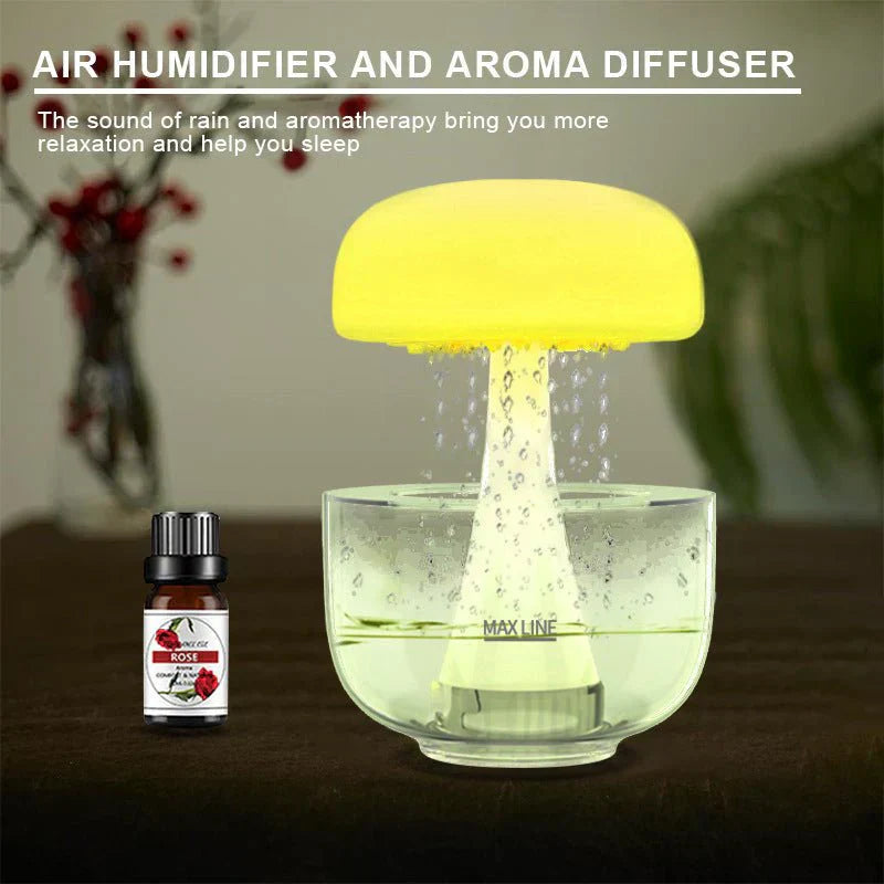 Jellyfish Raindrop Humidifier Ultrasonic Atomization Seven-color Ambience Light